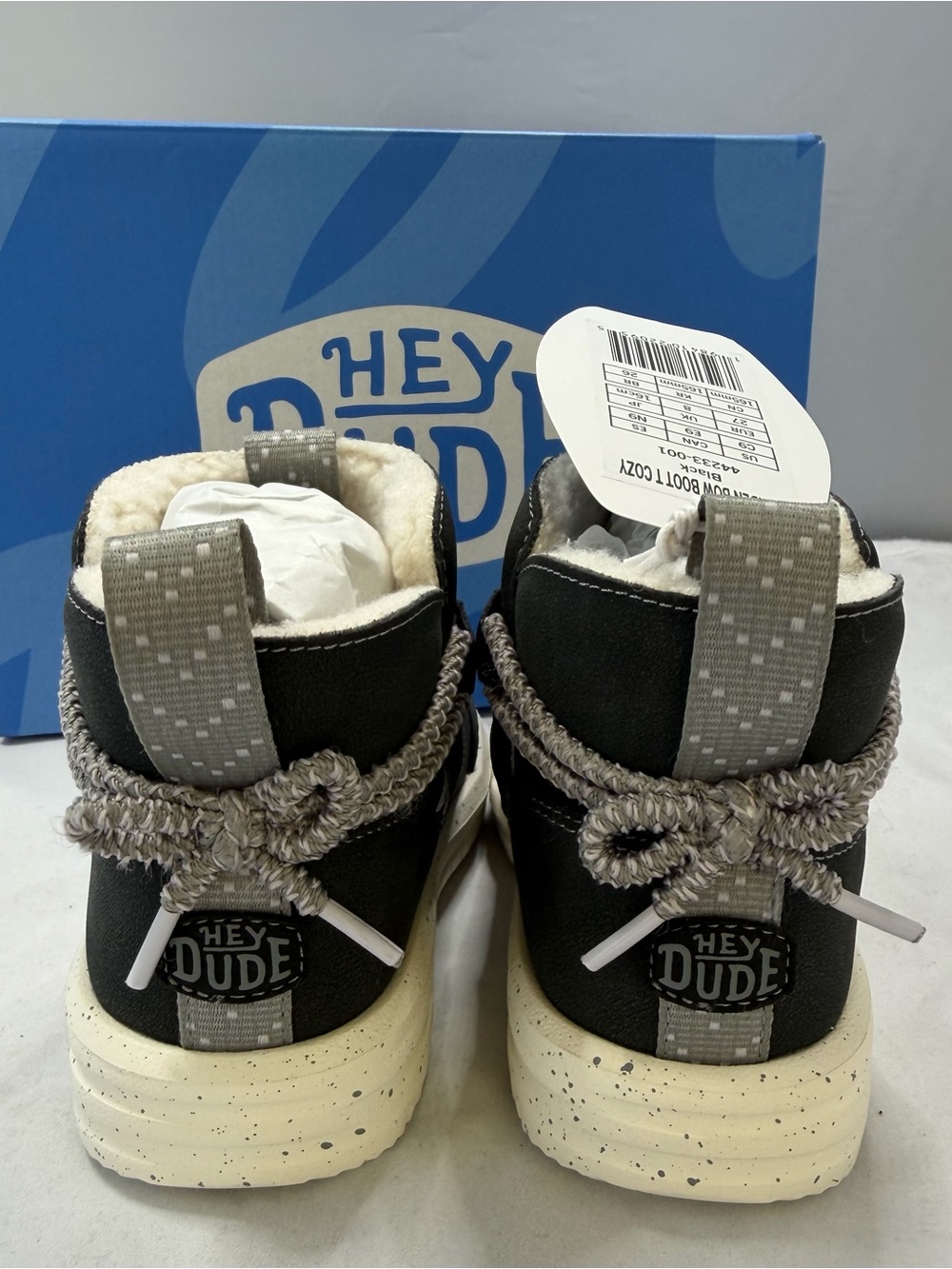 NWT Hey Dude Camden Bow Boot T Cozy Toddler C9 Black